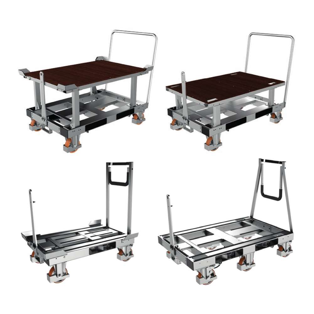 plošinový přepravní vozík na palety pallet size dolly k.hartwall