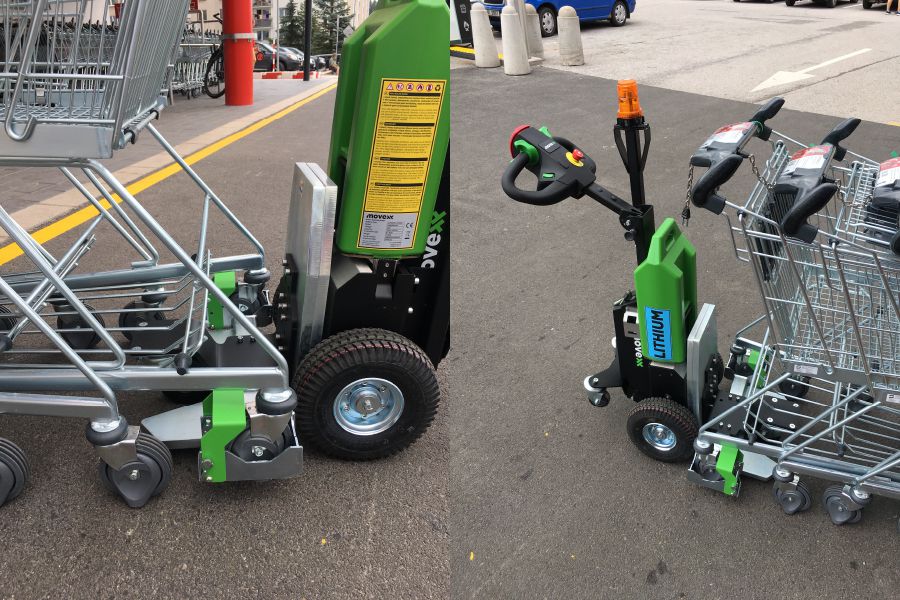 elektricky-tahac-movexx-tt1000-t-cp-uchyceni-nakupnich-kosiku-supermarkety elektrický tahač movexx tt1000-t-cp pro manipulaci nákupních košíků a zavazadlových vozíků, uchycení nákupního košíku v supermarketu kaufland