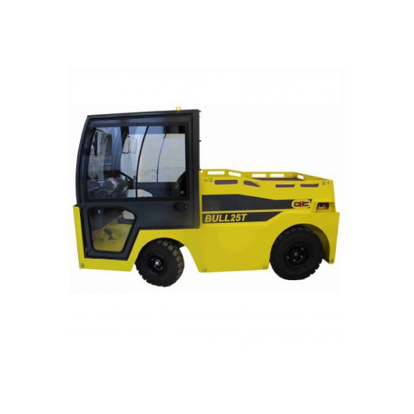elektricky-tahac-dec-bull-25t-pro-naklad-do-25-tun-pro-sediciho-ridice-s-kabinou tahač pro sedícího řidiče s kabinou a nákladní plošinou bull 25T