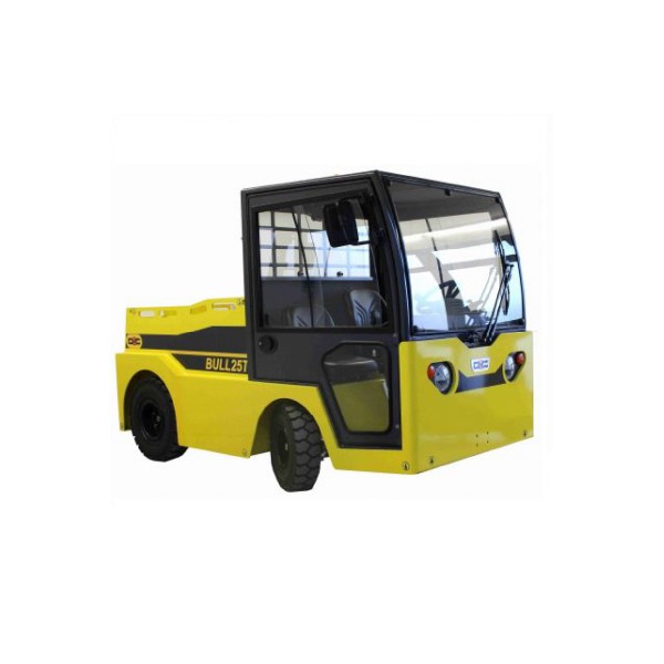 elektricky-tahac-dec-bull-25t-s-kabinou-pro-sediciho-ridice tahač pro sedícího řidiče s kabinou a nákladní platformou bull 25T